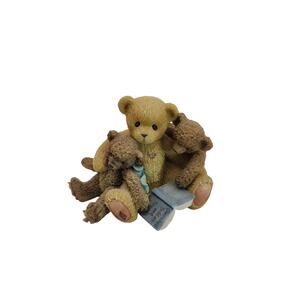 VTG 1999 Enesco Cherished Teddies 661996 Caleb and Friends Resin Figurine  3"